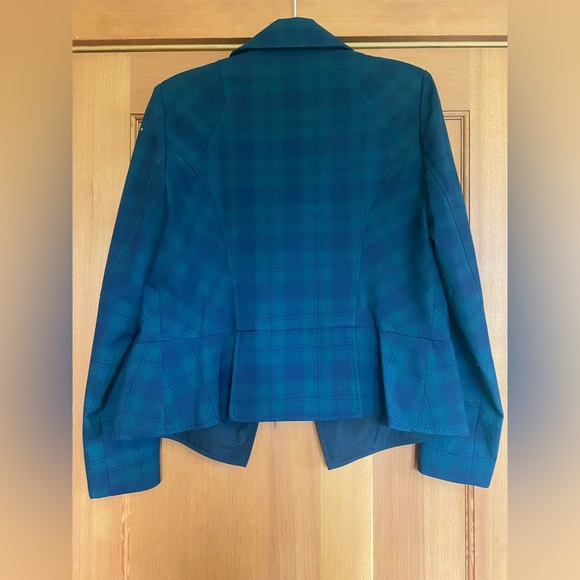CAbi | Green Blue Tartan Moto Jacket - Picture 8 of 15
